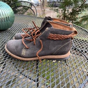 Grey born brand boots